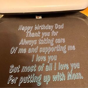 Happy birthday or Father’s Day personalize your own